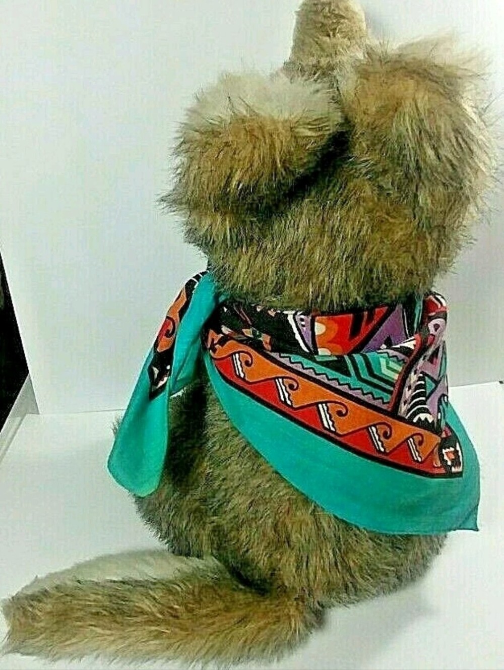 Coyote Plush Howl Vintage Kathys Kreations Original 1983 USA with Bandana 16" - Picture 11 of 12
